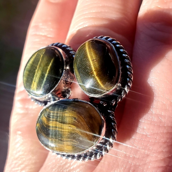 New Tiger Eye 925 Silver Ring. - Picture 4 of 16
